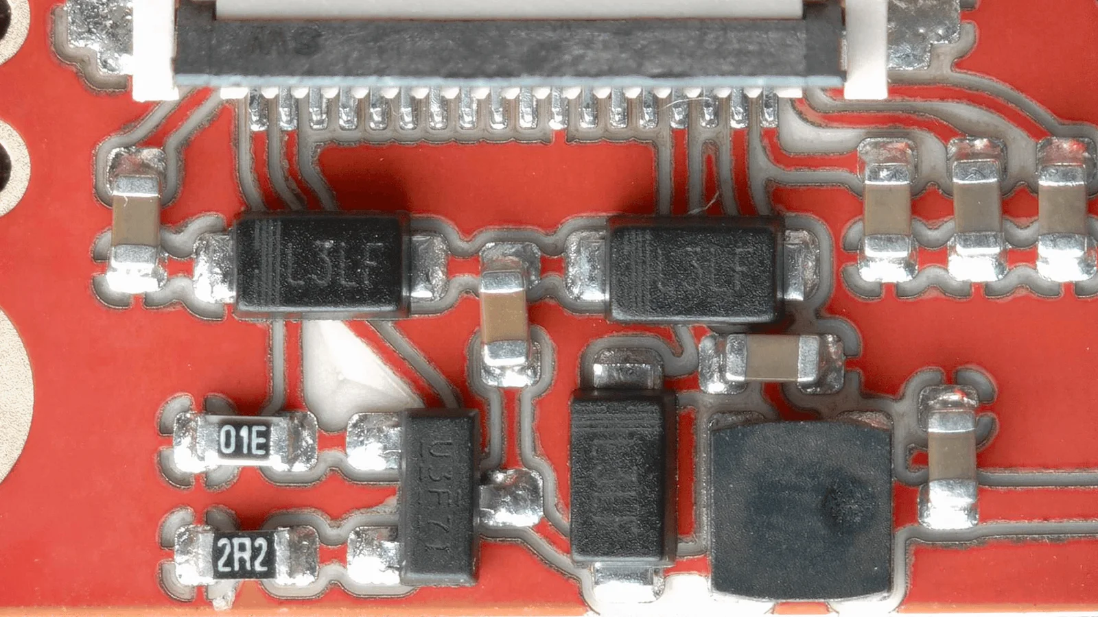 Dense power section on a PewCB prototype